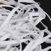 Factory Wholesale 4mm/5mm face mask raw material/White Flat elastic band for medical mask