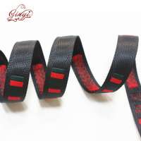 1.5cm 1.2mm thickness high quality green red woven polyester wholesale ribbon for bags shoes